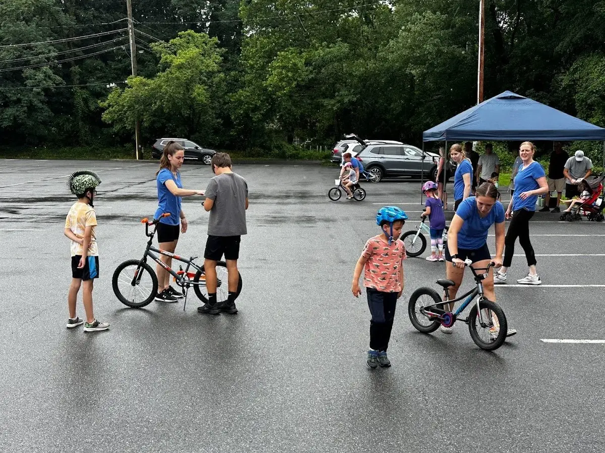 Ready to Pedal instructors leading a group bike program